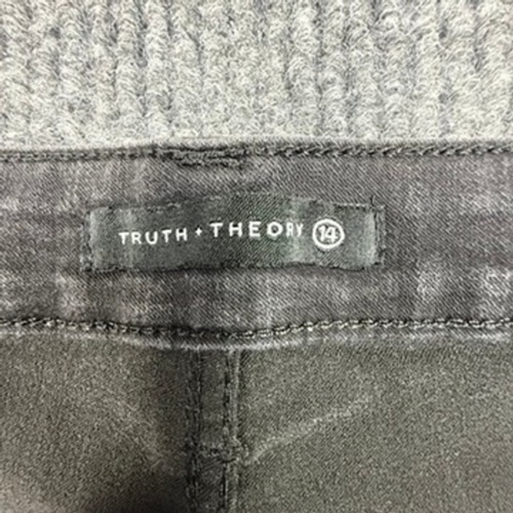 Truth + Theory Women 14 High Rise Button Fly Skinny Jean Black Rinse OM23630H20B - Picture 10 of 16